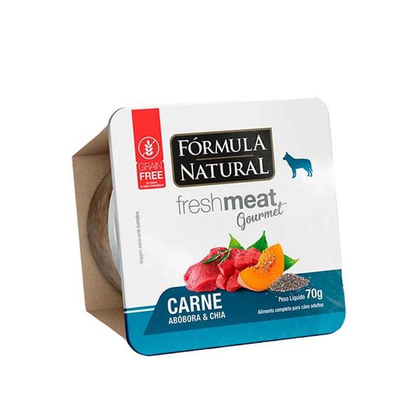 Imagem de Kit 3 Rações Úmidas Fórmula Natural Fresh Meat Gourmet Patê Carne - 70g