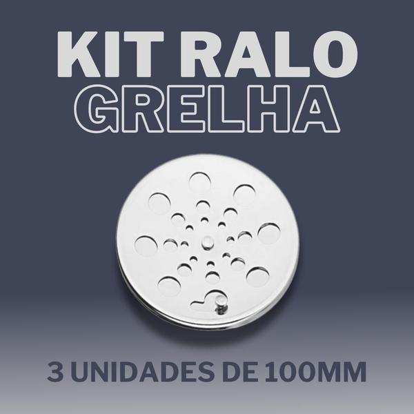 kit 3 Ralo grelha redondo abre e fecha 10cm - overtime Imagem de kit 3 Ralo grelha redondo abre e fecha 10cm