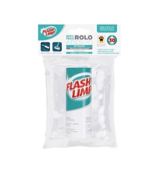 Imagem de Kit 3 Refil Rolo Adesivo Tira Pelo 30 Folhas - Flash Limp