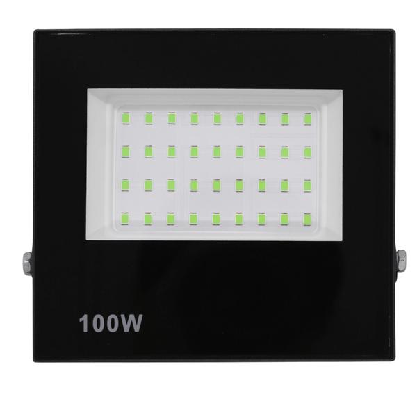 Imagem de Kit 3 Refletor Led 100w Holofote Bivolt Prova Dágua Verde