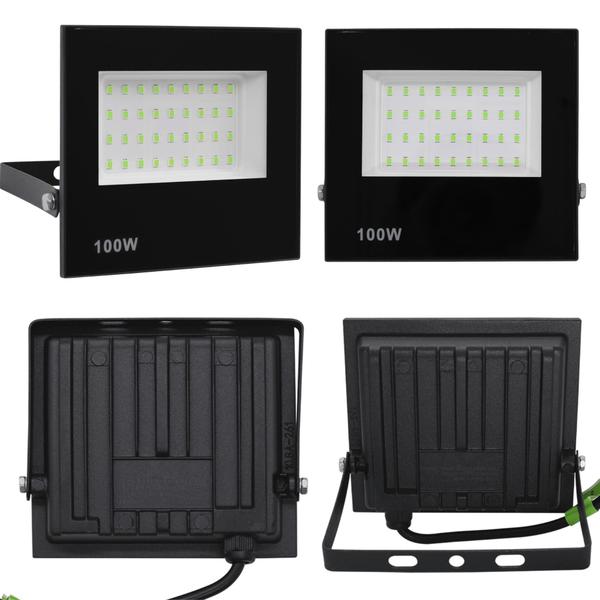 Imagem de Kit 3 Refletor Led 100w Holofote Bivolt Prova Dágua Verde