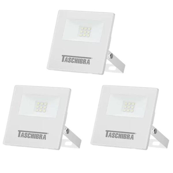 Imagem de Kit 3 Refletores LED TR Slim 10W 6500K Taschibra