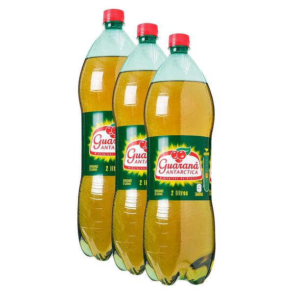 Kit 3 Refrigerante Guaraná Antarctica Pet 2 Litros - Antartica Imagem de Kit 3 Refrigerante Guaraná Antarctica Pet 2 Litros