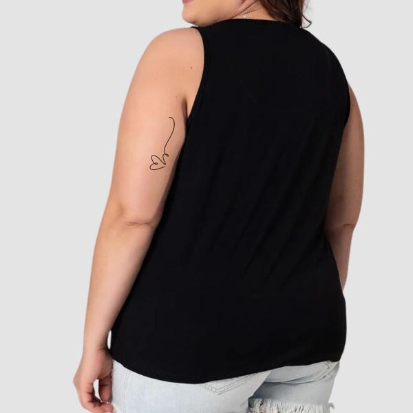 Kit 3 Regata de Academia Feminina Plus Size 100% algodão - Fafenix Imagem de Kit 3 Regata de Academia Feminina Plus Size 100% algodão
