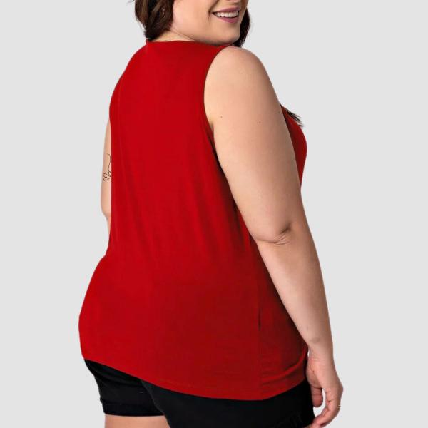 Kit 3 Regata de Academia Feminina Plus Size 100% algodão - Fafenix Imagem de Kit 3 Regata de Academia Feminina Plus Size 100% algodão