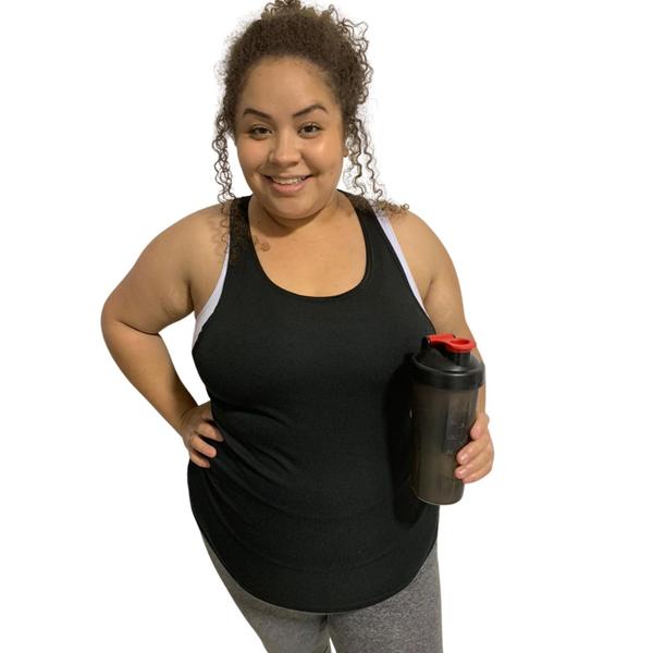 Imagem de Kit 3 Regata Feminina Nadador Fitness Academia Plus Size