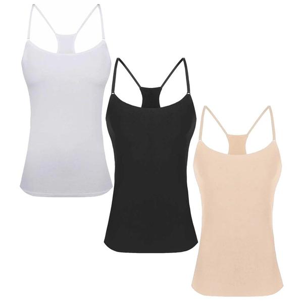 Imagem de Kit 3 Regatas Puma Modal Stretch Feminino - Preto/Branco/Nude