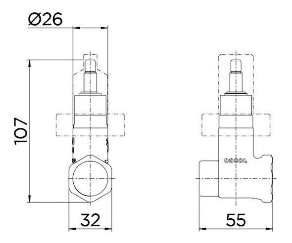 Imagem de Kit 3 Registro Docol Pressão Para Chuveiro Bruto 3/4'' DN20 Original