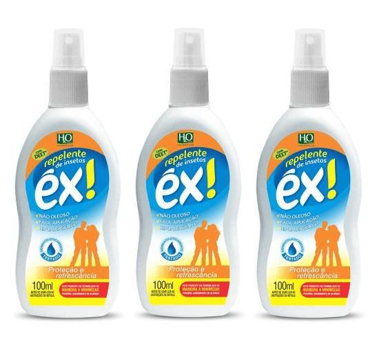 Imagem de Kit 3 Repelente De Insetos Éx Hipoalérgico Família 100ml