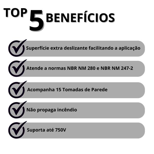 Kit 3 Rolo Cabo Flexivel SIL 4mm² 100m + 15 Tomada 20A Imagem de Kit 3 Rolo Cabo Flexivel SIL 4mm² 100m + 15 Tomada 20A