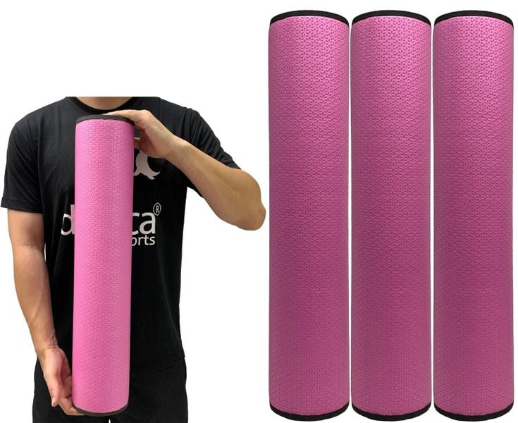 Imagem de Kit 3 Rolos Massagem Liberação Miofascial 60x12cm Rosa DF1066 Dafoca Sports