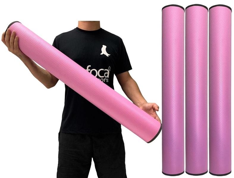 Imagem de Kit 3 Rolos Massagem Liberação Miofascial 90X12cm Rosa DF1067 Dafoca Sports