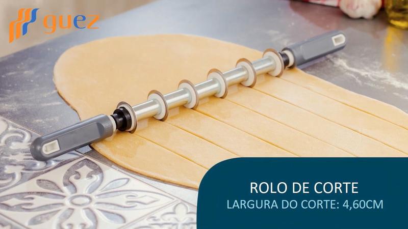Imagem de Kit 3 rolos para cortar massas para salgados pastel lasanha capeletti tortei medidas diferentes