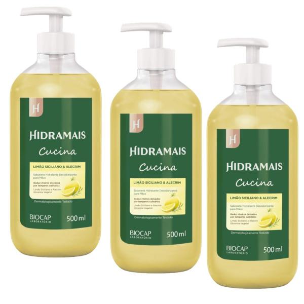 Imagem de Kit 3 Sabonete Gel Cucina Antiodores 500 ml Hidramais