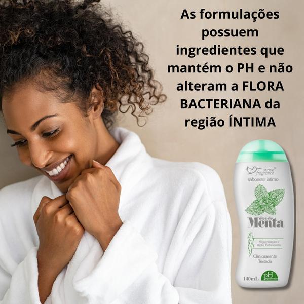 Imagem de Kit 3 Sabonete Íntimo Feminino Óleo de Menta Suave Fragrance 200ml