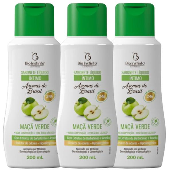 Imagem de Kit 3 Sabonete Íntimo Maça Verde 200Ml - Bio Instinto