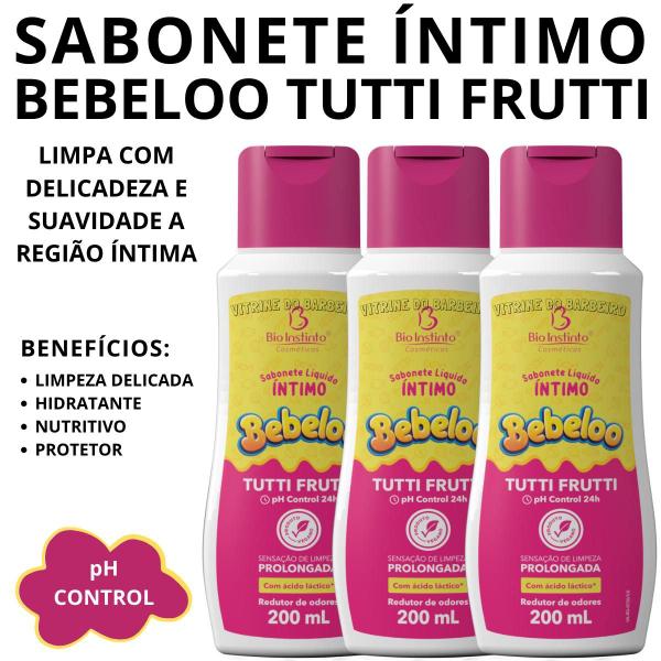 Imagem de Kit 3 Sabonete Íntimo Uso Adulto Bebeloo Aroma Tutti Frutti!