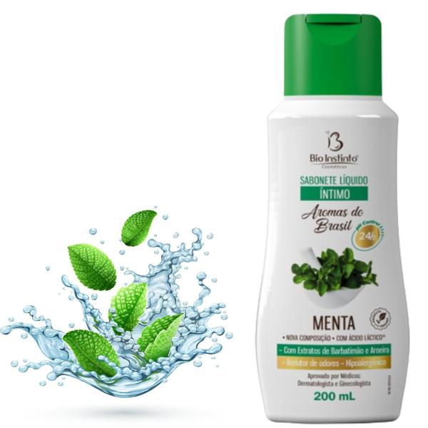 Imagem de Kit 3 Sabonete Líquido Íntimo Menta 200Ml - Bio Instinto