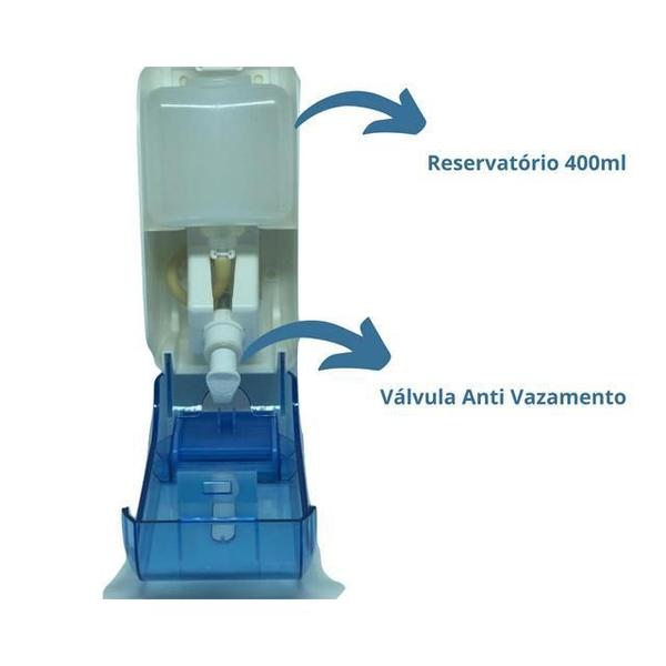 Imagem de Kit 3 Saboneteira Compacta Azul Para Álcool Em Gel