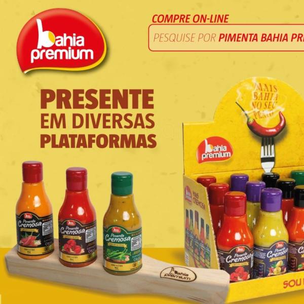 Imagem de Kit 3 Sabores Molho Pimenta Cremosa 500ml Tradicional Azeitonas Ervas Bahia Premium