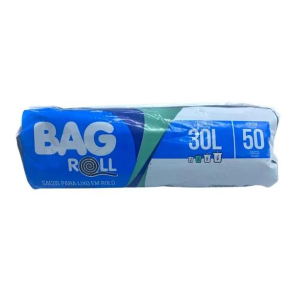 Imagem de Kit 3 Saco Preto De Lixo 30L Bag Roll Econômico 50un Cada