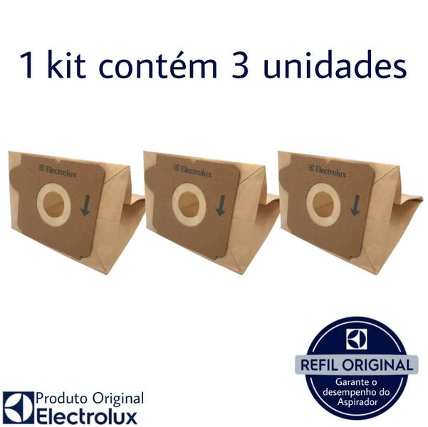 Imagem de Kit 3 Sacos Aspirador de Pó Electrolux Original - Ingenio (SBEON)