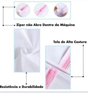 Imagem de Kit 3 Sacos Lavar Roupa bebe roupa Intima Delicada organizador