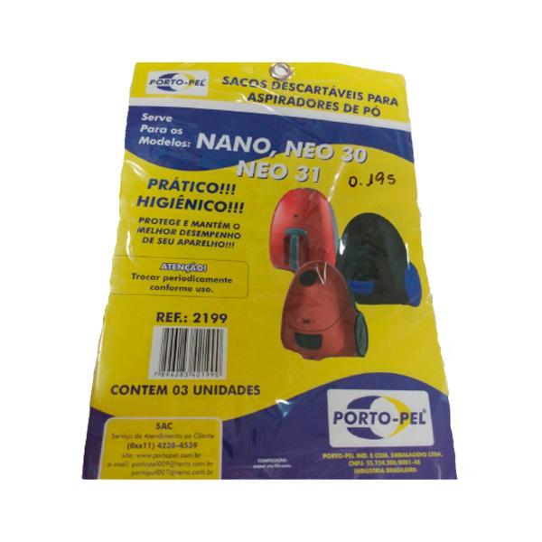 Imagem de Kit 3 Sacos Para Aspiradores de Pó Electrolux Nano Ref: 2199