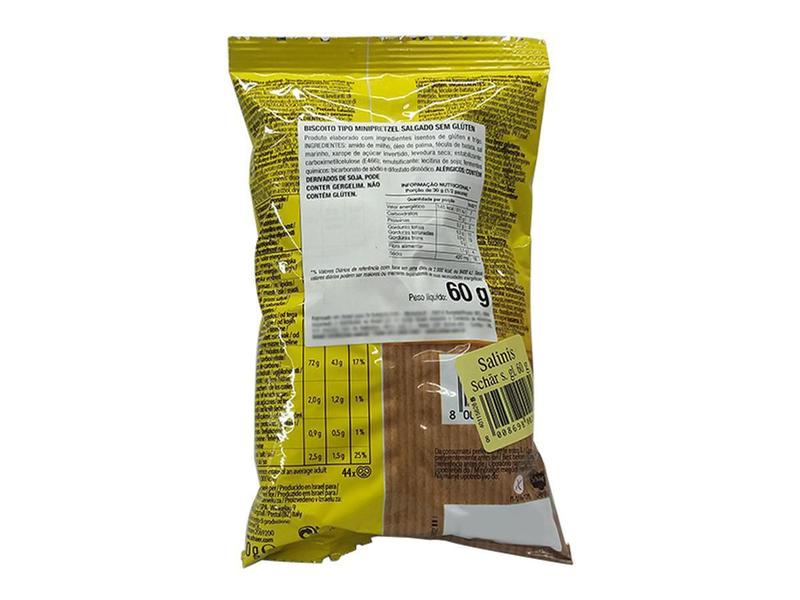 Kit 3 Salgadinho Pretzel Salinis Sem Glúten Vegano Schar 60G Imagem de Kit 3 Salgadinho Pretzel Salinis Sem Glúten Vegano Schar 60G