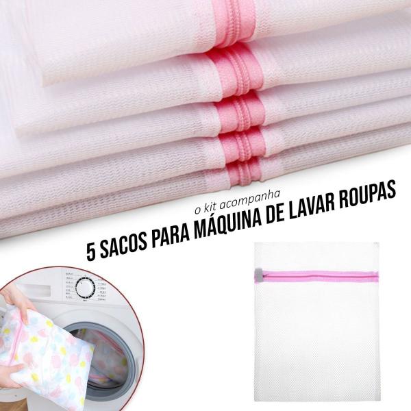 Imagem de Kit 3 Saquinhos De Lavar Roupas Delicadas 45x55cm