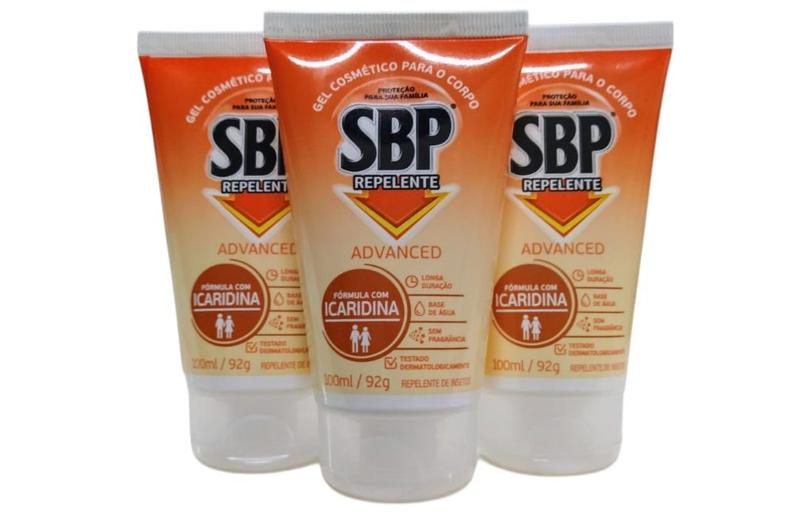 Imagem de Kit 3 SBP Advanced Gel 100ml Laranja Repelente (3 Unidades)