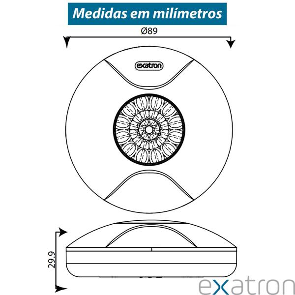 Imagem de Kit 3 Sensor Presença Slim Teto Smart X-control 360 App Celular