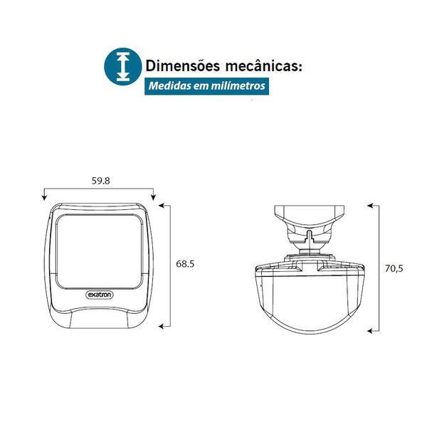 Imagem de Kit 3 Sensores De Presença Frontal (110) Temporizado Exatron