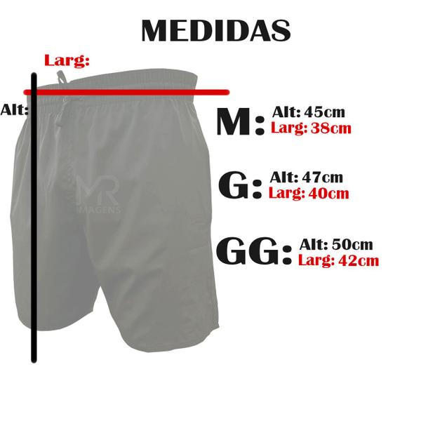 Imagem de Kit 3 Short de Elastano Dry fit Bermuda de Praia Piscina e Academia