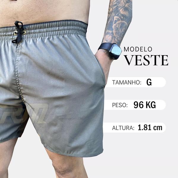 Imagem de Kit 3 Short de Elastano Dry fit Bermuda de Praia Piscina e Academia