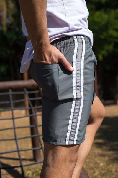 Imagem de Kit 3 Short Masculino Bermuda Treino Academia Bolso Traseiro