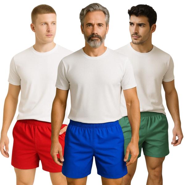 Kit 3 Shorts Bermudas Academia Masculina Treino Corrida TRAINING 184 - IRON Kit 3 Shorts Bermudas Academia Masculina Treino Corrida TRAINING 184 - IRON
