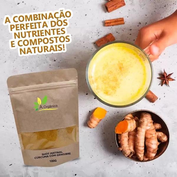 Kit 3 Shot Matinal Cúrcuma com Gengibre 100g - À Orgânica Imagem de Kit 3 Shot Matinal Cúrcuma com Gengibre 100g