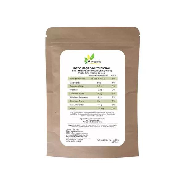 Kit 3 Shot Matinal Cúrcuma com Gengibre 100g - À Orgânica Imagem de Kit 3 Shot Matinal Cúrcuma com Gengibre 100g