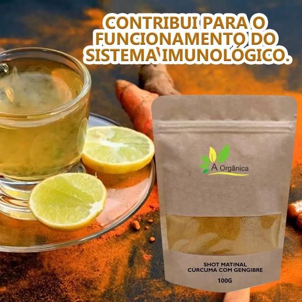 Kit 3 Shot Matinal Cúrcuma com Gengibre 100g - À Orgânica Imagem de Kit 3 Shot Matinal Cúrcuma com Gengibre 100g