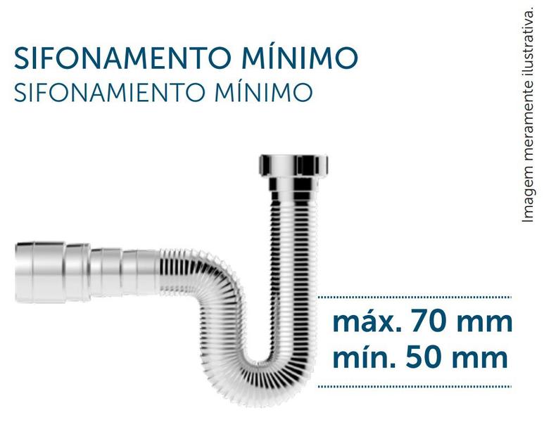 Imagem de Kit 3 sifao extensivo flexivel universal lavatorio pia cromado blukit