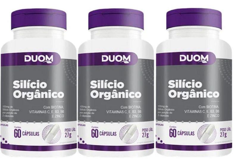 Imagem de Kit 3 Silício Orgânico 60 Cápsulas - Duom