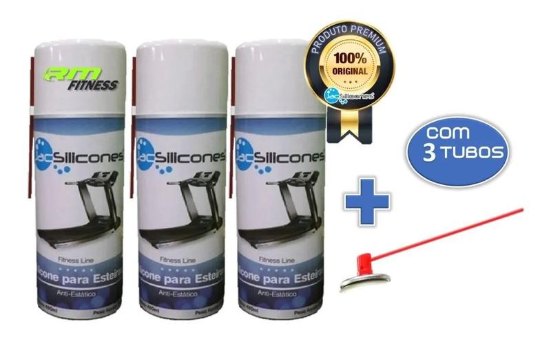 Imagem de Kit 3 Silicones Lubrificante JAC 480ml Próprio P/ Esteira