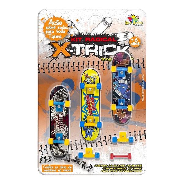 Kit 3 Skate de Dedo Infantil Estampado Original Art Brink Imagem de Kit 3 Skate de Dedo Infantil Estampado Original Art Brink
