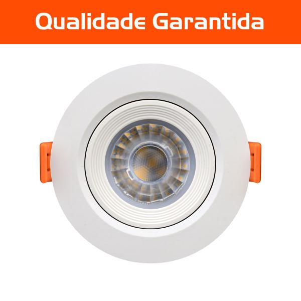 Imagem de Kit 3 Spot Led Quadrado Redondo Embutir Direcionável Cob Iluminação 3w