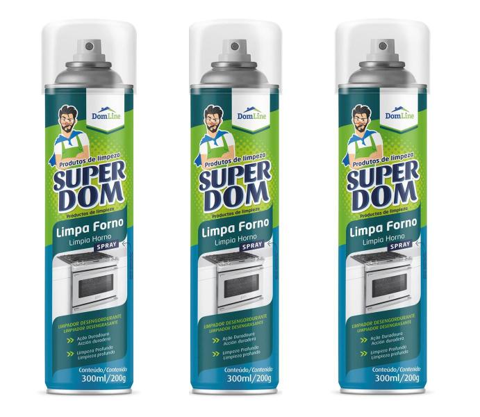 Imagem de Kit 3 Spray Limpa Forno Desengordurante Domline 300ml