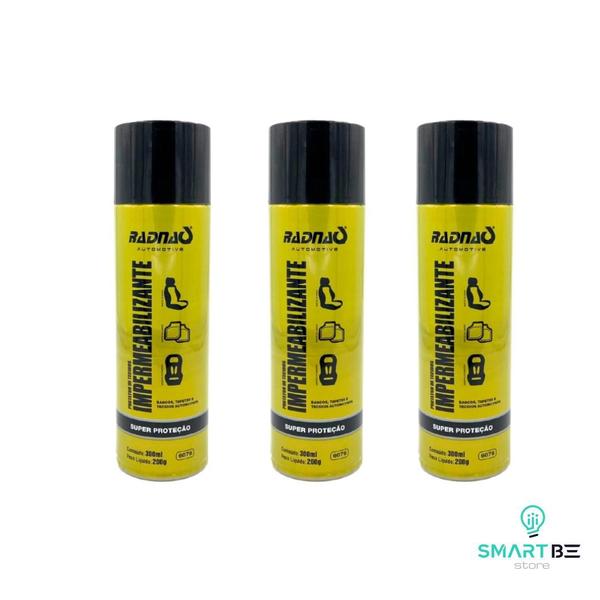 Imagem de Kit 3 Spray Protetor Impermeabilizante Tecido 300ml RADNAQ