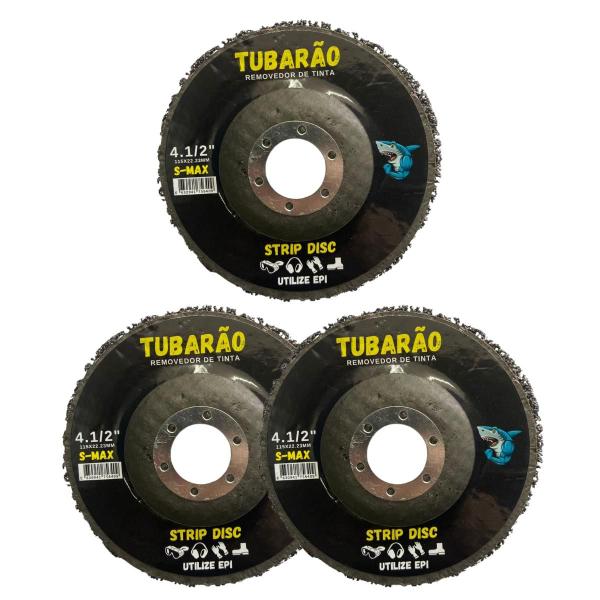 Imagem de Kit 3 Strip Disc Removedor Tinta Verniz Ferrugem - Tubarão