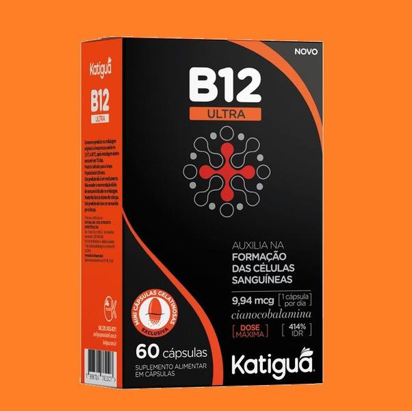 Imagem de Kit 3 Suplemento Vitamina B12 Ultra 9,94mg 60Caps - Katigua