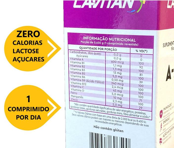 Imagem de Kit 3 Suplemento Vitamina Lavitan A-Z Mulher Imunidade